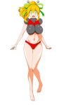  1girl :d absurdres aged_up android antennae armor arms_up asagi10932 bikini bikini_armor blonde_hair breast_missiles breastplate breasts clenched_hands commentary_request covered_navel covered_nipples double-parted_bangs earphones eyes_visible_through_hair full_body gorget green_eyes green_ribbon groin hair_between_eyes hair_ribbon hairband hand_on_own_hip hand_up headphones high_ponytail highres hyper_roll_(marvel_vs._capcom) joints large_breasts large_variant_set leg_up long_hair looking_at_viewer marvel_vs._capcom marvel_vs._capcom_2 mechanical_arms mechanical_legs mega_man_(classic) mega_man_(series) navel open_mouth ponytail radio_antenna red_armor red_bikini ribbon robot robot_girl robot_joints roll_(mega_man) shoulder_armor sidelocks simple_background smile solo standing swimsuit transparent_background variant_set white_background 