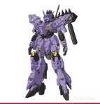  armor armor_skirt arms_at_sides backpack bag black_armor commentary_request energy_sword full_body funnels_(gundam) gas_cylinder gundam gyoubu_ippei high_heels horns legs_apart looking_ahead mecha mecha_focus mechanical_wings mobile_suit moon_gundam neo_zeon no_humans official_art one-eyed one-eyed_mecha open_hand pink_eyes purple_armor purple_horns robot science_fiction shoulder_armor simple_background single_horn solo standing sword thrusters two-tone_armor varguil variant_set vernier_thrusters weapon weapon_on_back white_background wings 