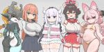  5girls absurdres ahoge animal_ear_fluff animal_ear_piercing animal_ears arm_under_breasts arms_behind_back ass ass_focus back bags_under_eyes bare_shoulders beads belly bikini black_hair black_skin blonde_hair blue_archive blue_eyes blue_sailor_collar blue_skin blunt_bangs blush braid braided_twintails breasts bright_pupils capelet clothes_pull collarbone colored_sclera colored_skin commentary_request cowboy_shot crossed_bangs detached_sleeves dragon_girl dragon_horns dress fang frilled_capelet frills from_behind furry furry_female gold_bikini grabbing_own_ass gradient_hair hair_beads hair_between_eyes hair_bun hair_ornament hairband hakama halo hands_on_own_ass helmet helmet_over_one_eye highres horns huge_breasts imp japanese_clothes kaede_(blue_archive) kanna_kamui kimono kobayashi-san_chi_no_maidragon large_breasts long_hair long_sleeves looking_at_viewer looking_back low_twintails michinoku_komaro midna midna_(imp) multicolored_hair multicolored_skin multiple_girls navel neon_trim nude one_eye_covered open_mouth oppai_loli orange_hair pantyhose pear-shaped_figure pink_fur pink_hair pleated_skirt pointy_ears ponytail purple_hair rabbit_ears rabbit_girl raccoon_ears raccoon_girl red_eyes red_hakama red_halo red_sailor_collar ribbon-trimmed_thighhighs ribbon_trim sailor_collar school_uniform seitokai_ni_mo_ana_wa_aru! serafuku shaded_face shiny_swimsuit shirt short_eyebrows short_hair shortstack simple_background single_side_bun skin_fang skindentation skirt sleeveless sleeveless_kimono slit_pupils small_breasts smile sphere_hair_ornament stomach swimsuit the_legend_of_zelda the_legend_of_zelda:_twilight_princess thick_eyebrows thick_thighs thighhighs thighs trait_connection twin_braids twintails two-tone_skin white_background white_pupils white_shirt white_thighhighs wide_sleeves yellow_eyes yellow_sclera yomocha_skebmu_ji_zhong zenless_zone_zero zettai_ryouiki zhao_(zenless_zone_zero) 
