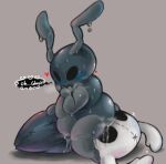  2020 antennae_(anatomy) anthro arthropod beetle bodily_fluids bretta_(hollow_knight) dialogue fecharis female genital_fluids grey_body grinding hollow_knight insect masturbation nude overweight overweight_anthro overweight_female plushie plushophilia protagonist_(hollow_knight) pussy_juice sinmarshmallow solo sweat team_cherry text vaginal vaginal_masturbation video_games 