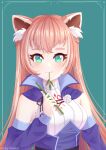  1girl absurdres animal_ear_fluff animal_ears bamboo bare_arms birthmark chest_tattoo closed_mouth crest eyebrows_visible_through_hair green_eyes groin hair_between_eyes highres indie_virtual_youtuber long_hair maeluriart red_panda_ears red_panda_girl tattoo yuria_of_ailurus 