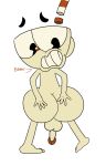  alpha_channel anthro balls butt butt_grab cuphead_(character) cuphead_(game) feral for_a_head genitals hand_on_butt hi_res humanoid male male/male nude object_head penis shocked solo unknown_artist video_games 