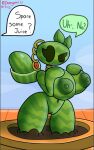  big_breasts breasts doregami electronic_arts elemental_creature elemental_humanoid female flora_fauna food fruit huge_breasts humanoid melon plant plant_humanoid plant_pot plants_vs._zombies popcap_games potted_plant solo video_games watermelon 