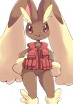  &gt;:) 2021 ambiguous_gender anthro assault_vest bottomless clothed clothing digital_media_(artwork) featureless_crotch front_view lagomorph lopunny mammal monuke30 nintendo no_underwear partially_clothed pok&eacute;mon pok&eacute;mon_(species) simple_background solo topwear video_games white_background 