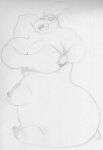  big_breasts breasts centaurworld common_hippopotamus fingers hair hippopotamid mammal monochrome open_mouth ponytail pose sbshouseofpancakes sitting sketch small_tail taur teeth tongue traditional_media_(artwork) waterbaby_(centaurworld) 