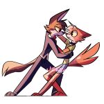 1:1 anthro blush bottomwear bow_tie brown_body brown_fur canid canine clothing dancing duo fox fur gloves handwear hi_res jaybeyyy jbdin male mammal red_bow_tie shirt shorts spots suit topwear 