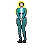  1girl animated animated_gif benjis_cursed_universe blonde_hair blue_eyes bottomless bra breasts colored_skin embarrassed full_body humiliation hypnosis long_hair mind_control original pixel_art pixelated sarah_(benjis_cursed_universe) self_upload simple_background underwear white_skin 