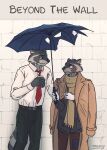  absurd_res backbone_(game) cigarette concerned couple_(disambiguation) detective duo fanfic_art fanfiction friends hi_res howard_lotor jacki larry_(backbone) male male/male mammal procyonid raccoon raining smoking umbrella 