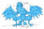  2022 anivia_(lol) anthro avian blue_body blue_feathers colored_sketch dialogue disembodied_penis duo elemental_creature english_text erection feathered_wings feathers female female_focus first_person_view genitals hi_res humanoid_genitalia humanoid_penis ice ice_creature imminent_death_by_snu_snu imminent_sex league_of_legends male male/female male_pov mhdrawin mineral_fauna nude penis pussy riot_games sketch solo_focus spread_wings talking_to_viewer text video_games wings 