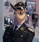  absurd_res adolf_hitler anthro avian based bird clothing dracreloaded english_text german_soldier germany hat headgear headwear hearts_of_iron_4 hi_res male map meme military military_cap military_uniform nazi nazi_uniform owl poster shitpost solo text uniform war world_war_2 