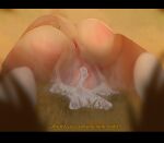  9am anthro bodily_fluids butt cum cum_in_pussy cum_inside felid female genital_fluids hi_res humanoid leaking_cum lion mammal painting_(artwork) pantherine rear_view solo traditional_media_(artwork) 