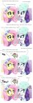  absurd_res blush bodily_fluids comic dialogue discord_(mlp) duo earmuffs english_text equid equine female feral fluttershy_(mlp) friendship_is_magic gem hi_res horn joakaha mammal mistletoe my_little_pony off_screen_character pegasus plant rarity_(mlp) sweat sweatdrop text unicorn wings 