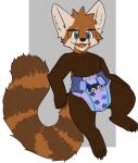  absurd_res ailurid alpha_channel anthro diaper eyewear glasses hi_res male mammal paws purple_diaper red_panda solo tropojet 