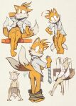  absurd_res anthro blush bottomless bottomwear bottomwear_down butt canid canine clothed clothing covering covering_crotch edtropolis fox hi_res male mammal miles_prower pants pants_down partially_clothed sega shirt sonic_the_hedgehog_(series) topwear 