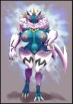  absurd_res anthro big_breasts breasts butt_from_the_front female fur genitals hi_res legendary_pok&eacute;mon looking_at_viewer nintendo nipples nude pok&eacute;mon pok&eacute;mon_(species) pussy solo the_lost_artist video_games white_body white_fur wide_hips zeraora 