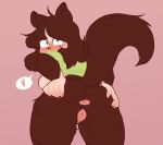  anthro anus blush bottomless bottomless_anthro bottomless_female breasts butt canid canine clothed clothing female genitals hi_res mammal pepper_(wonderslug) presenting presenting_anus presenting_pussy pussy raised_tail side_boob solo spread_butt spread_pussy spreading were werecanid werecanine werewolf wonderslug_(artist) 