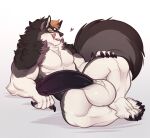  &lt;3 4_toes 5_fingers abs anthro back_tuft balls bfw biceps big_balls big_muscles big_penis black_body black_fur black_penis bodily_fluids canid canine canis cheek_tuft claws crouching digitigrade erection facial_tuft feet finger_claws fingers fluffy fluffy_tail food fruit fur genital_fluids genitals grey_body grey_fur huge_balls huge_penis humanoid_genitalia humanoid_penis male mammal multicolored_body multicolored_fur muscular muscular_anthro muscular_arms muscular_legs muscular_male neck_tuft nipples nude pawpads pecs penis plant precum pumpkin shoguru simple_background smile solo toe_claws toes tongue triceps tuft vein veiny_penis were werecanid werecanine werewolf white_body white_fur wolf 