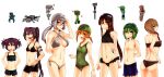  1boy 6+girls absurdres ander_(at2.) ass at2. bikini black_bikini blush brown_eyes brown_hair cave_spider closed_mouth collarbone covered_navel creeper criss-cross_halter cupa_(at2.) enderman eyebrows_visible_through_hair green_hair green_swimsuit grey_bikini grey_eyes grey_hair hair_bobbles hair_ornament halter_top halterneck highres long_hair looking_at_viewer minecraft multiple_girls navel one-piece_swimsuit open_mouth personification ponytail purple_eyes purple_hair red_eyes short_hair short_twintails skeleton_(minecraft) smile spider_(minecraft) swimsuit twintails villager_(minecraft) yaebi_(at2.) zombie_(minecraft) 