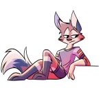 2021 anthro bottomwear brown_body brown_fur canid canine clothing eyebrows fox fur hi_res jaybeyyy male mammal pants raised_eyebrow shirt side_eye simple_background solo topwear white_background 