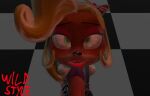  accessory activision animal_humanoid anthro bandicoot black_nose blonde_hair blush checkered_floor clothed clothing coco_bandicoot crash_bandicoot_(series) duo evil_coco eyebrows female female/female first_person_view flower flower_in_hair fur genitals green_eyes gynomorph hair hair_accessory hi_res humanoid humanoid_genitalia humanoid_penis intersex intersex/female kneeling looking_at_viewer mammal mammal_humanoid marsupial open_mouth orange_body orange_fur orange_penis overalls penis plant ponytail raised_eyebrow rodent rodent_humanoid shirt sitting smile teeth topwear video_games white_clothing white_shirt white_topwear wildstyle_(artist) 