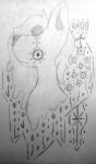  2021 ambiguous_gender cross dark death detailed equid equine expressionist eyeball feral graphite_(artwork) hi_res horse kazupathry mammal messy monochrome pencil_(artwork) pony psychedelic sketch solo traditional_media_(artwork) writings 