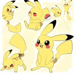  1:1 2021 absurd_res ambiguous_gender crossed_arms dipstick_ears electricity eyes_closed feet fingers hi_res multicolored_ears multiple_poses nintendo open_mouth open_smile pikachu pok&eacute;mon pok&eacute;mon_(species) pose smile solo thousandarms toes video_games yellow_body 