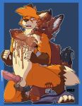  absurd_res balls bite canid canine clothing fox genitals goo_(disambiguation) goop grinding hi_res invalid_tag kingdraws knotting lifting male male/male mammal penis slime sticky teasing underwear 