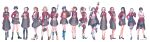  absurdres alternate_costume apple_(suikoden) black_hair breasts character_request gensou_suikoden gensou_suikoden_ii highres kasumi_(suikoden) long_hair looking_at_viewer meg_(suikoden) millie_(suikoden) multiple_girls nanami_(suikoden) open_mouth sakai_(motomei) short_hair sierra_mikain simple_background skirt smile viki_(suikoden) white_background 