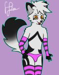  absurd_res anthro canid canine clothing footwear fox girly hi_res invalid_tag male male/male mammal panties sleeves socks solo stripes tail underwear whitefox 