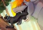  absurd_res anthro bat_pony duo equid feral hi_res macro male mammal my_little_pony snowmaneartist traga vore 