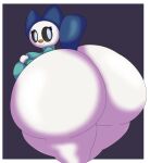  absurd_res anthro big_breasts big_butt breasts butt clothing cyandrive98 female freckles hi_res huge_butt hyper hyper_butt looking_back nintendo oshawott pok&eacute;mon pok&eacute;mon_(species) smile solo sweater thick_thighs topwear video_games white_body wide_hips 