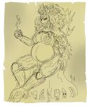  anthro bone dryad elemental_creature female flora_fauna hi_res leafs magic_user pauliusthemad plant pregnant runes skull solo stump treant tree vwpologt warhammer_age_of_sigmar warhammer_fantasy witch 