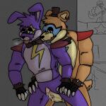  animatronic anthro bodily_fluids bonnie_(fnaf) cum duo erection five_nights_at_freddy&#039;s five_nights_at_freddy&#039;s:_security_breach freddy_(fnaf) genital_fluids glamrock_bonnie_(fnaf) glamrock_freddy_(fnaf) lagomorph leporid machine male male/male mammal rabbit robot scottgames sxftguts video_games 