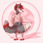 absurd_res anthro canid canine canis clemthehusky clothed clothing crossdressing domestic_dog girly hi_res husky male mammal nordic_sled_dog solo spitz uknown 