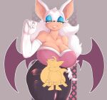  absurd_res alternate_hairstyle anthro armwear bedroom_eyes big_breasts breasts canid canine chiropteran cleavage clothed clothing duo elbow_gloves female fox gloves hair hand_on_hip handwear hi_res huge_breasts long_hair male male/female mammal miles_prower narrowed_eyes rouge_the_bat seductive sega size_difference smaller_male smoxul sonic_the_hedgehog_(series) wings 