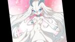  2022 2_fingers blue_eyes drunk_oak female fingers grey_body hair hi_res humanoid hybrid kirlia legendary_pok&eacute;mon light_lips lips looking_at_viewer nintendo pink_lips pok&eacute;mon pok&eacute;mon_(species) reshiram solo teeth video_games white_body white_hair 