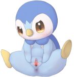  blush bunnag clitoral_hood clitoris female genitals looking_at_viewer nintendo nude piplup pok&eacute;mon pok&eacute;mon_(species) pussy semi-anthro simple_background solo spread_legs spread_pussy spreading urethra video_games white_background 