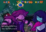  2021 anthro bubble clothed clothing deltarune dinosaur eel female fish group hair human humor kris_(deltarune) kris_where_are_we long_hair male mammal marine mario_bros mcartiie meme nintendo parody profanity purple_body purple_hair reptile scalie screencap screencap_background sharp_teeth susie_(deltarune) teeth text_box trio unagi_(mario) undertale_(series) underwater video_games water 