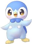  ambiguous_gender blue_body blush bunnag hi_res looking_at_viewer nintendo open_mouth piplup pok&eacute;mon pok&eacute;mon_(species) simple_background solo standing video_games white_background 