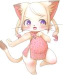  anthro asian_clothing barefoot blush blush_stickers bunnag cat_busters chinese_clothing chinese_dress chrona_(cat_busters) clothed clothing crossdressing cute_fangs domestic_cat dress drill_curls east_asian_clothing feet felid feline felis girly hair hi_res male mammal on_one_leg open_mouth purple_eyes simple_background solo standing thick_thighs whiskers white_background 