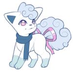  accessory alolan_vulpix ambiguous_gender aurora_snowfield coffeetoffee feral furgonomics nintendo pink_eyes pok&eacute;mon pok&eacute;mon_(species) regional_form_(pok&eacute;mon) ribbons scarf solo standing tail_accessory tail_bow tail_ribbon video_games vulpix 