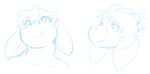  anthro blue_and_white different_angles dragon durg floppy_ears furry monochrome scalie 