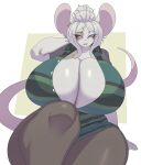  absurd_res anthro big_breasts bottomwear breasts cleavage clothed clothing female hi_res huge_breasts mammal mouse murid murine pants rodent shirt solo sssonic2 topwear 