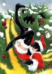  black_hair chain_sumeragi christmas christmas_tree gun handgun highres kekkai_sensen naitou_yasuhiro pistol short_hair source_request weapon 
