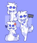  ambiguous_gender anthro clyde_(discord) discord_(app) fur hi_res purple_background purple_eyes simple_background white_body white_fur zesty_lemonss 