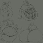  2021 4_toes 5_fingers abdominal_bulge absurd_res anthro anthro_pred anthro_prey areola avian back_boob barely_visible_genitalia barely_visible_pussy beak bethany_(snake_shark) big_areola big_breasts big_butt big_nipples biped bird black_and_grey blush bodily_fluids bottomwear breasts bubble butt canary cleavage clenched_teeth clothed clothing curvy_figure deep_navel dessert digestion digital_media_(artwork) domestic_cat drooling duo english_text evergreenplate eyebrows eyelashes eyes_closed fatal_vore feathers feet felid feline felis female female_pred female_prey finch fingers food front_view genitals grey_background head_first hi_res holding_food holding_ice_cream holding_object huge_breasts huge_butt huge_hips huge_thighs hyper hyper_butt hyper_hips hyper_thighs ice_cream interal larger_pred licking looking_at_viewer looking_back looking_back_at_viewer mammal monochrome motion_lines muffled multiple_angles multiple_scenes narrowed_eyes navel nipples non-mammal_breasts non-mammal_nipples nude obese obese_anthro obese_female onomatopoeia open_beak open_mouth open_smile oral_vore organs oscine overweight overweight_anthro overweight_female partially_submerged passerine pawpads pizza pussy rear_view rumbling_stomach saliva signature simple_background sitting size_difference sketch skimpy sleeping smile soft_vore sound_effects speech_bubble stomach stomach_acid struggling swallowing tail_feathers teeth text thick_thighs toes tongue tongue_out topwear translucent translucent_body unwilling_vore voluptuous vore weight_gain wide_hips 