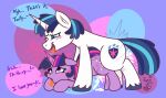  age_difference ass_up blue_eyes blush bodily_fluids brother brother_and_sister cum dialogue duo ejaculation equid equine erynerikard female feral friendship_is_magic fur genital_fluids hasbro hi_res hooves horn horse incest_(lore) male male/female mammal motion_lines my_little_pony pony purple_body purple_eyes purple_fur saliva saliva_string sex shaking_legs shining_armor_(mlp) sibling sister twilight_sparkle_(mlp) unicorn white_body white_fur 