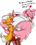  amy_rose anthro anthro_on_anthro bent_over big_butt butt butt_grab canid canine clothing conditional_dnp digitaldomain123 female fox hair hand_on_butt hi_res huge_butt larger_female looking_back male male/female mammal miles_prower panties pink_hair sega size_difference smaller_male sonic_the_hedgehog_(series) stinkface underwear 