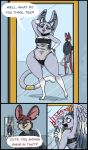  anthro clothing comic digital_media_(artwork) duo english_text felid female fur hi_res hissing male male/female mammal meme murid murine mythological_sphinx mythology prieda_(tekandprieda) rat red_body red_fur rodent swimwear tek_(tekandprieda) tekandprieda_(artist) text 