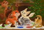  absurd_res anthro bad_parenting balls camera christmass disney female finnick genitals group hareluca hi_res judy_hopps male male/female mrs._wilde nude penis photo pussy skye_(zootopia) twister young zootopia 